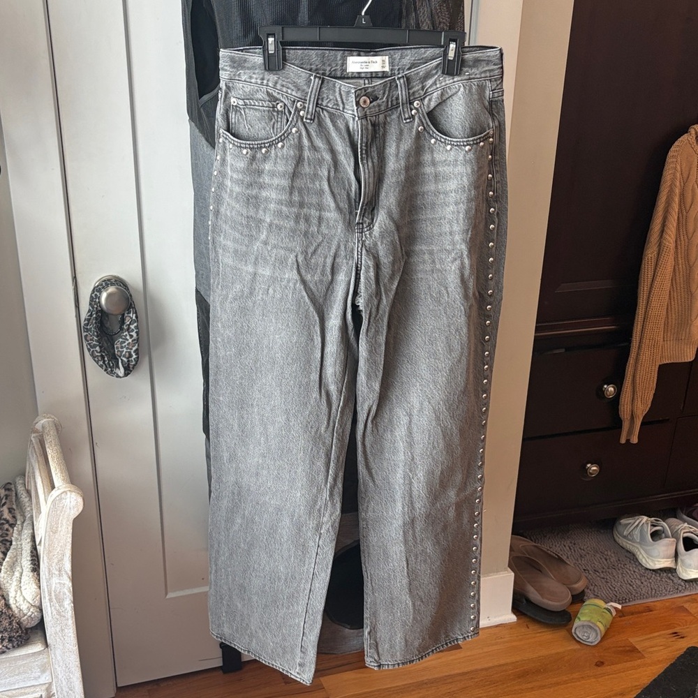 Abercrombie & Fitch Gray High Rise Jeans